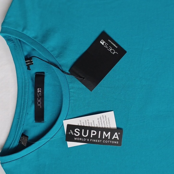 Joe's Jeans Turquoise Cotton Tee NEW- Sz. Med - Picture 2 of 9